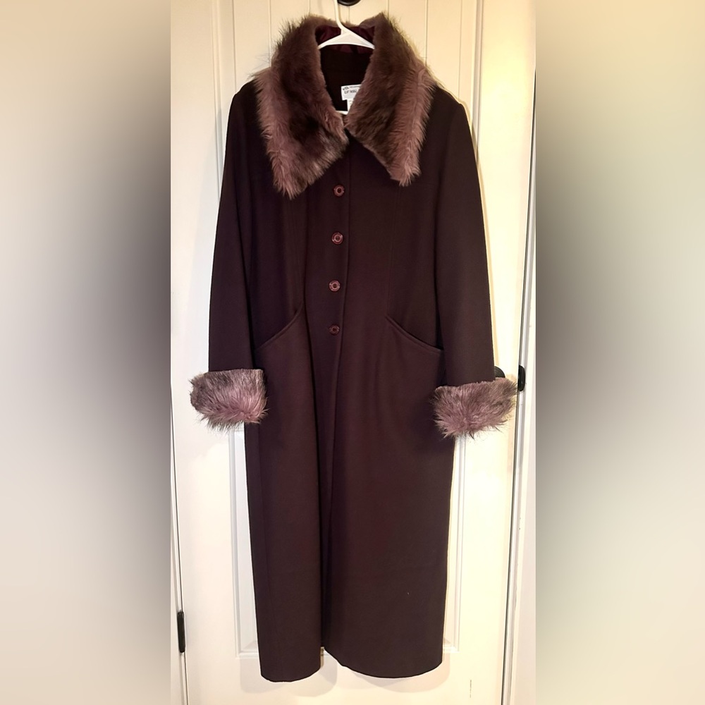 COAT- Dark purple color- Size 10 US